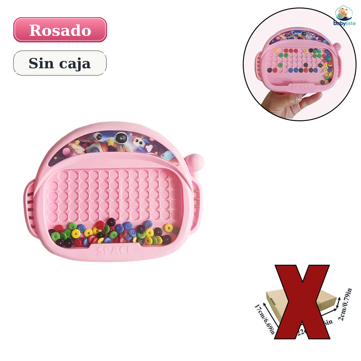 Magnetic Doodle Board with Pen & Beads - Mess-Free Drawing Toy for Kids 3-8