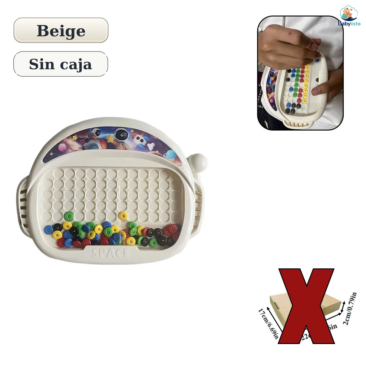 Magnetic Doodle Board with Pen & Beads - Mess-Free Drawing Toy for Kids 3-8