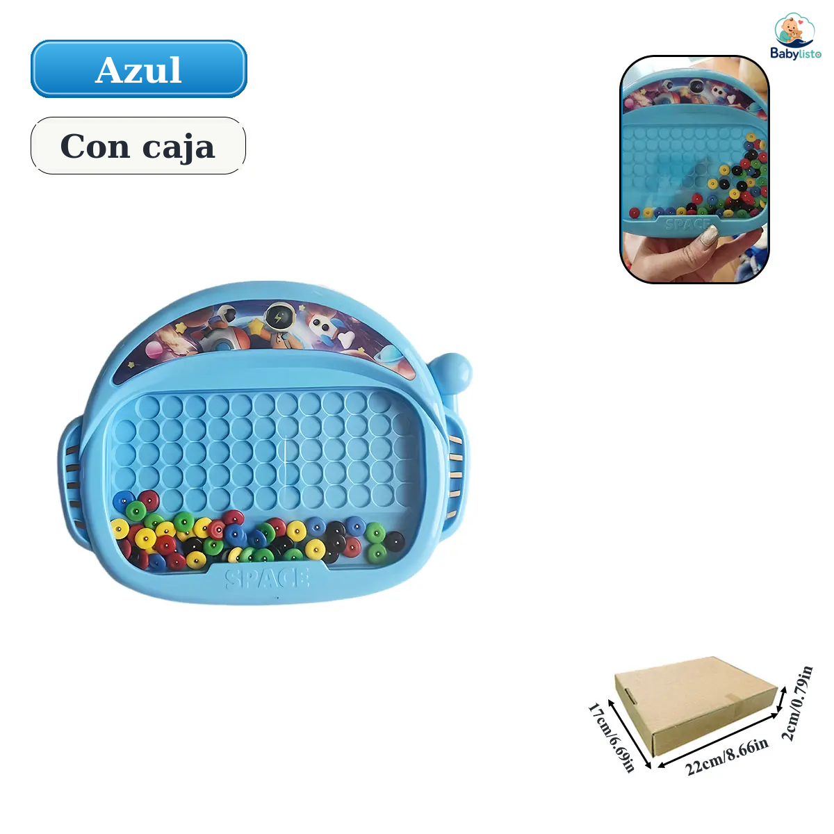 Magnetic Doodle Board with Pen & Beads - Mess-Free Drawing Toy for Kids 3-8