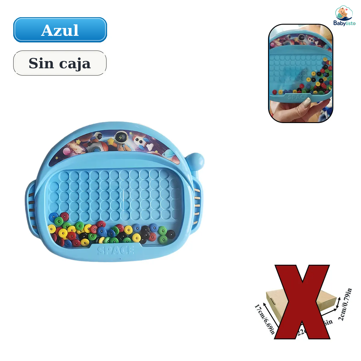 Magnetic Doodle Board with Pen & Beads - Mess-Free Drawing Toy for Kids 3-8
