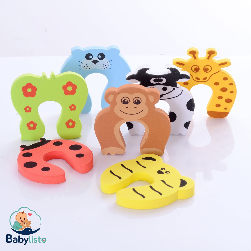 Baby Safety Door Stopper - Cute Animal Anti-Pinch Finger Guard (2/5 Pack)
