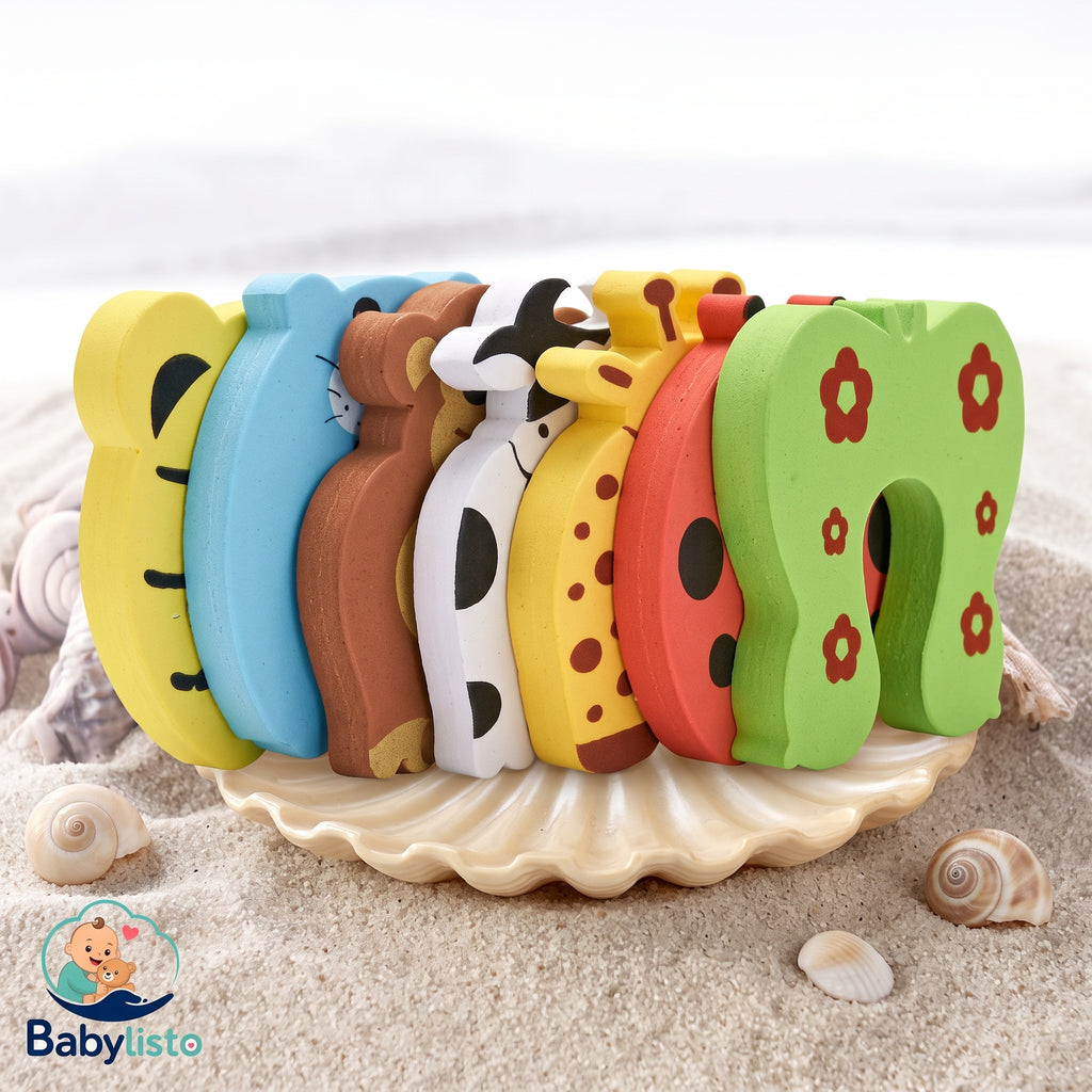 Baby Safety Door Stopper - Cute Animal Anti-Pinch Finger Guard (2/5 Pack)
