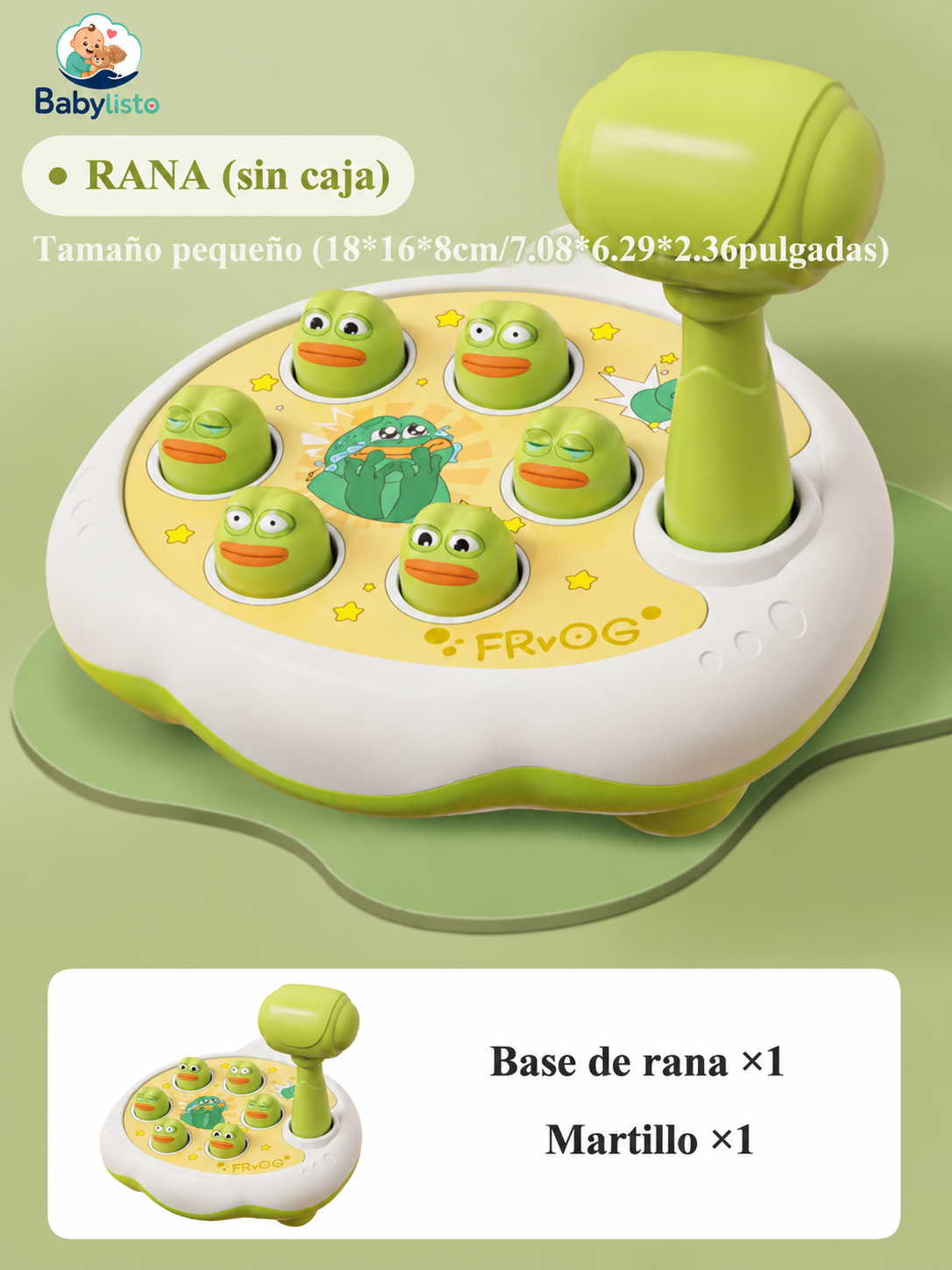 Martillo Montessori Pato Rana Cerdo para Bebé