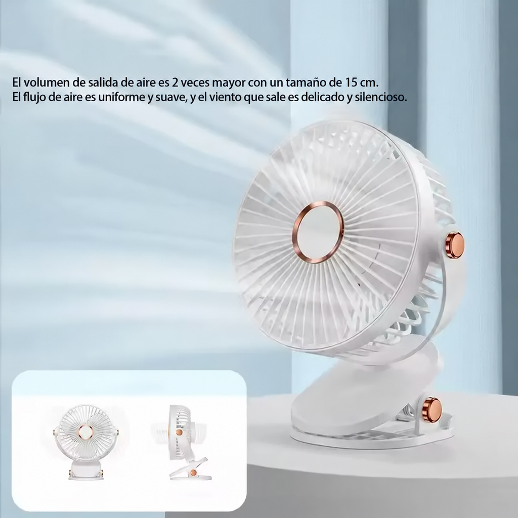 Ventilador Clip Recargable