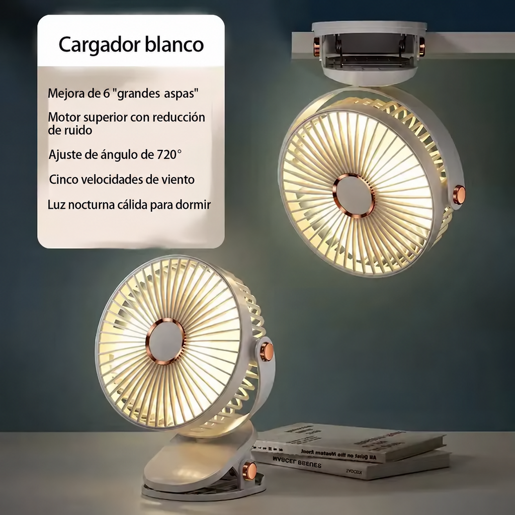 Ventilador Clip Recargable