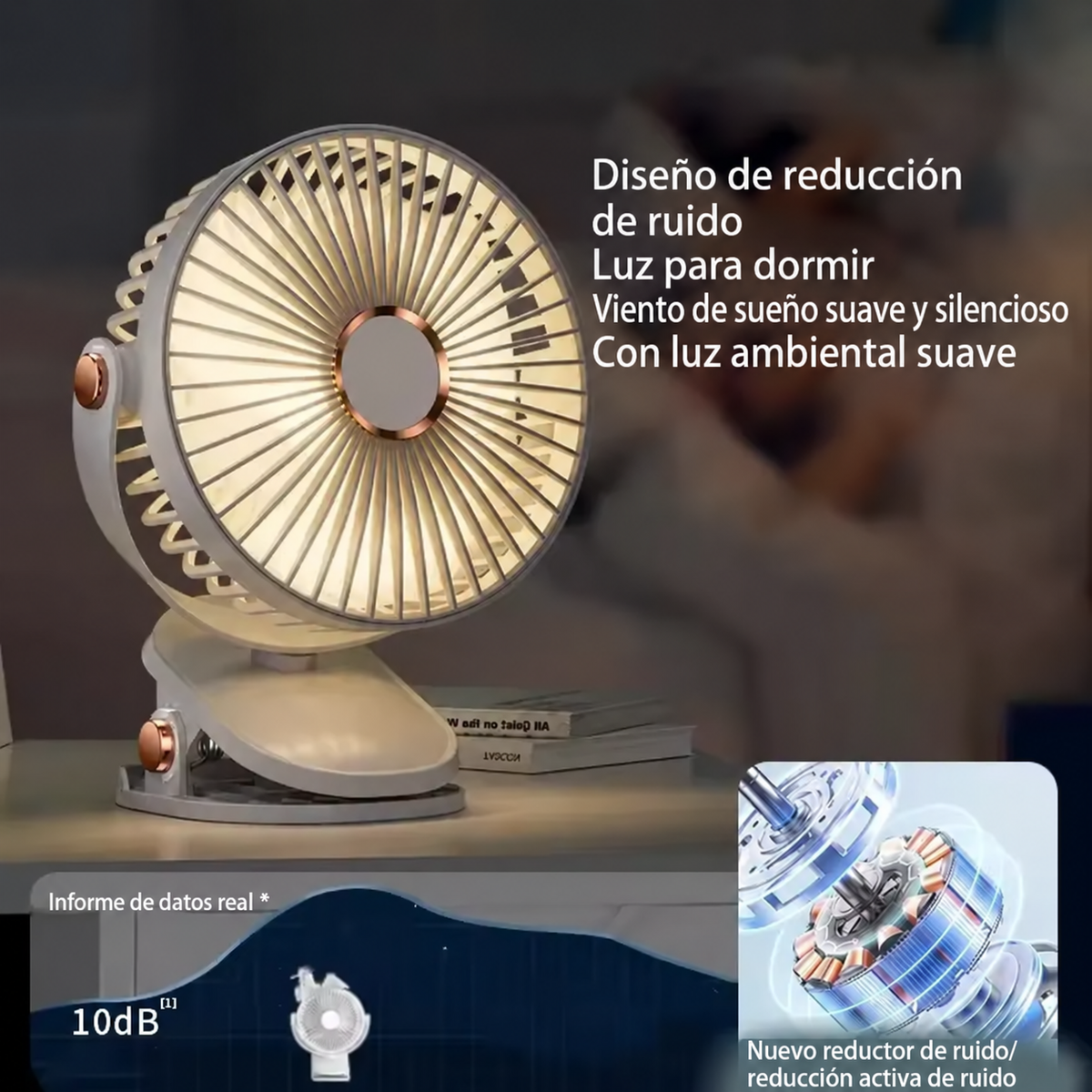 Ventilador Clip Recargable