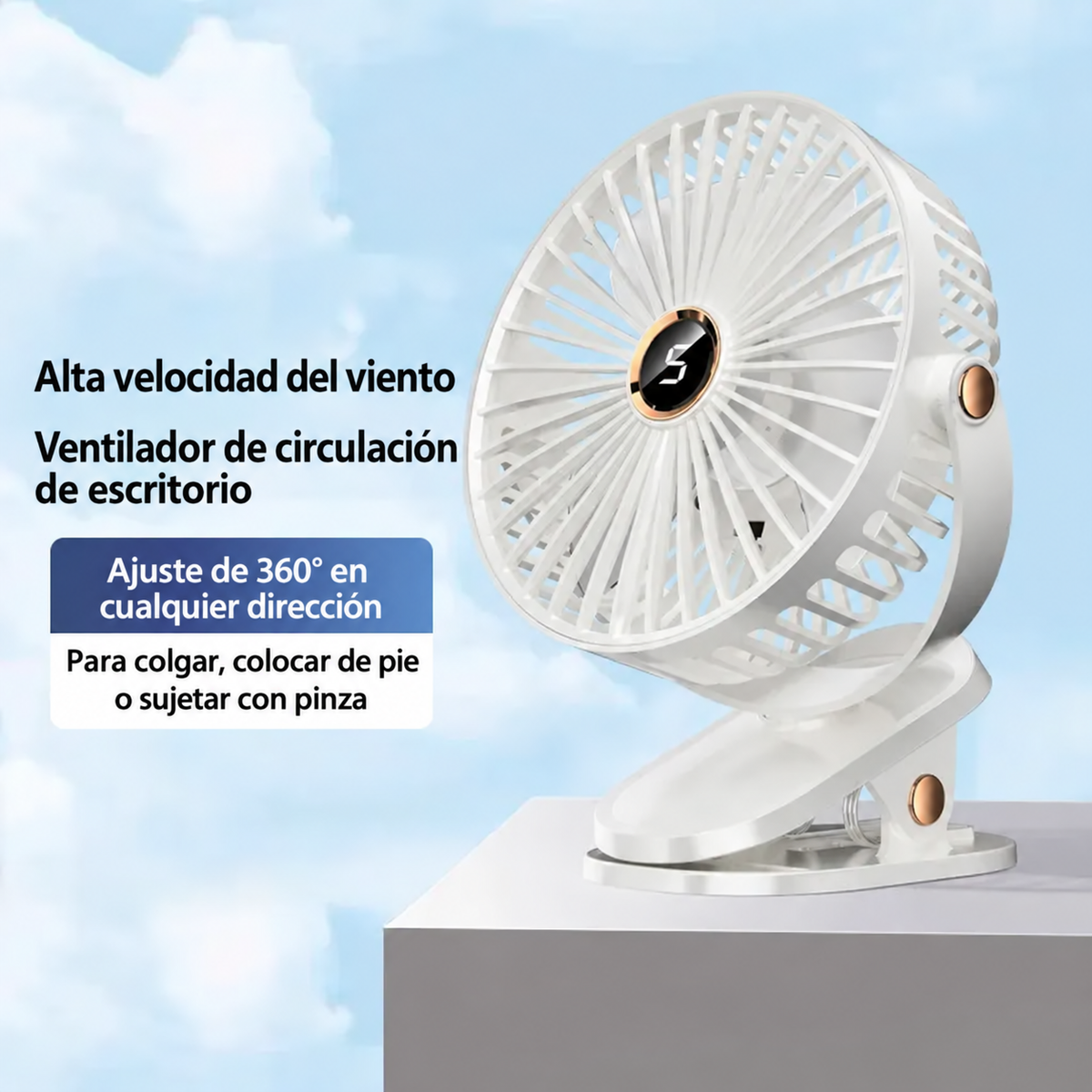 Ventilador Clip Recargable