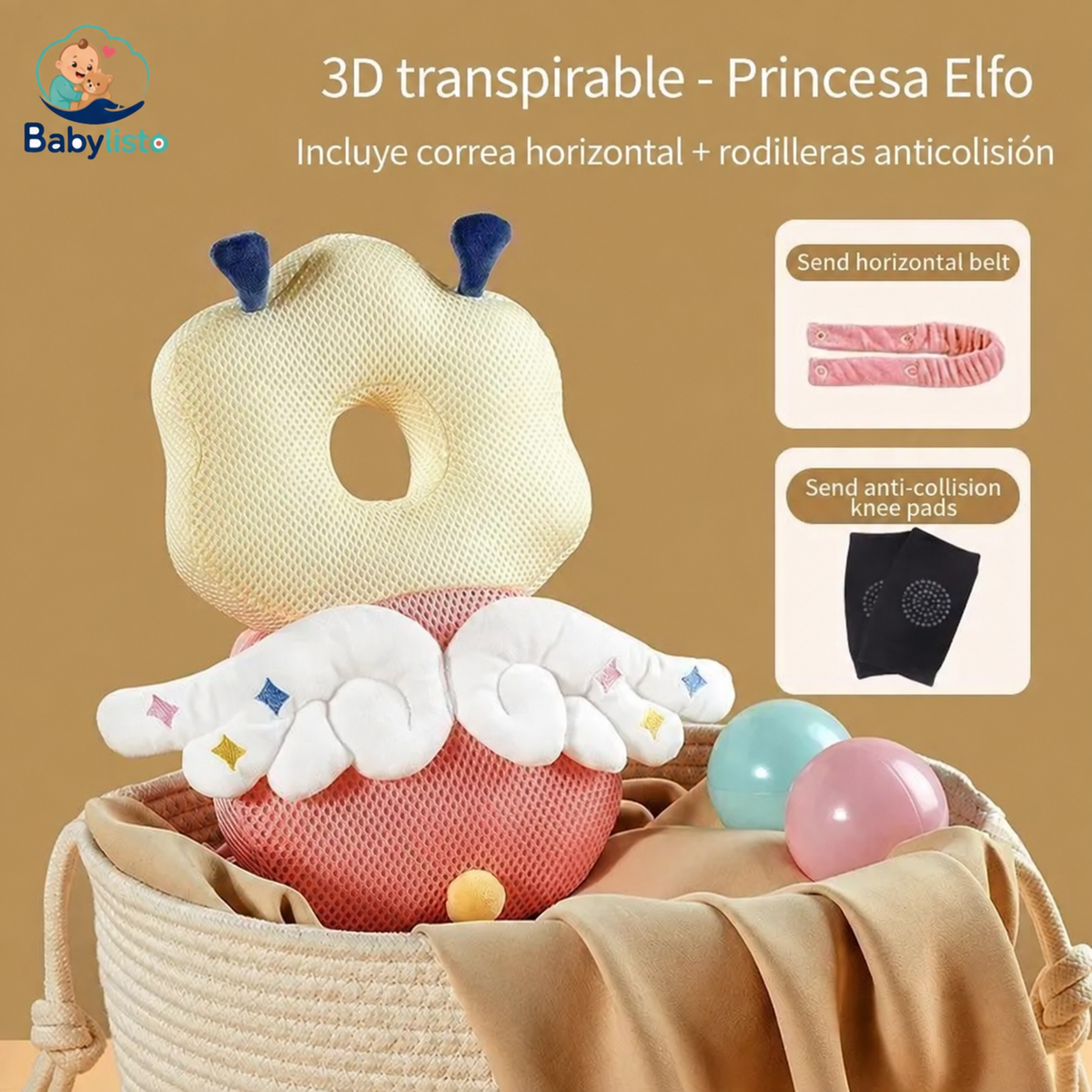 Almohada Protectora Antigolpes para Bebé