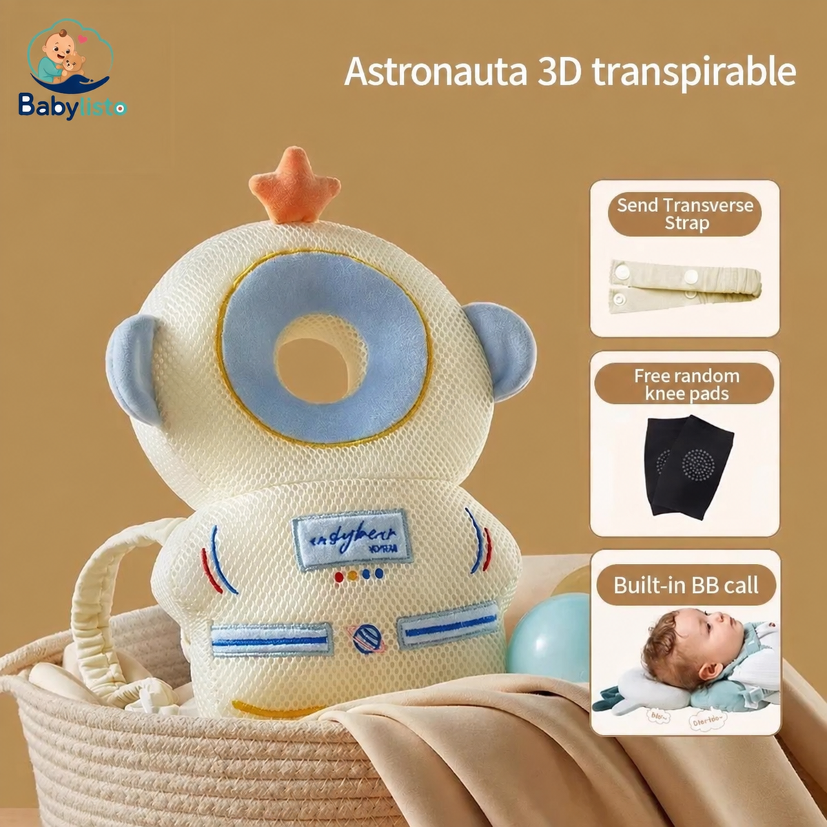 Almohada Protectora Antigolpes para Bebé