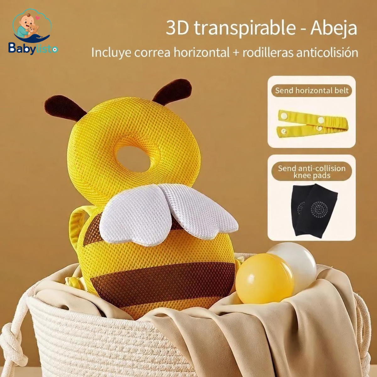 Almohada Protectora Antigolpes para Bebé