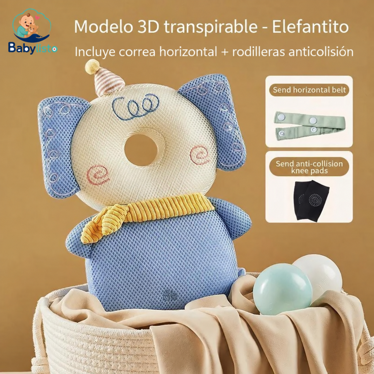 Almohada Protectora Antigolpes para Bebé