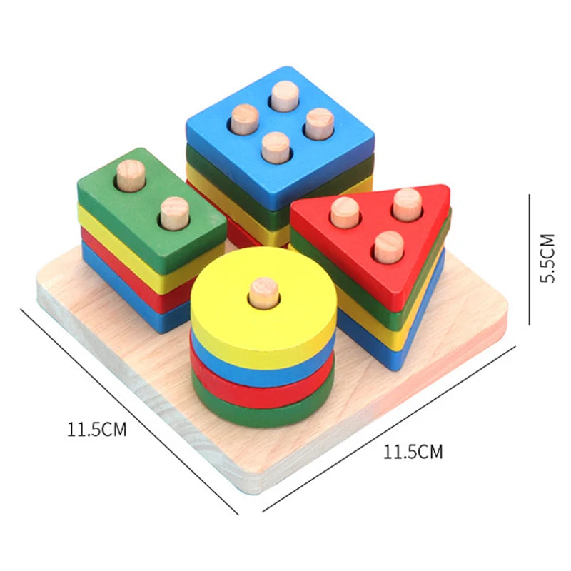Rompecabezas 3D de Madera Montessori