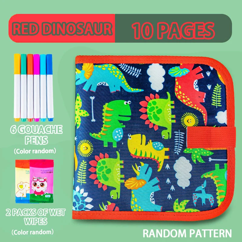 Libro de Dibujo Borrable Reutilizable con Marcadores para Niños