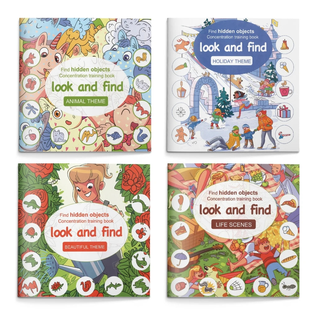 Libro Busca y Encuentra para Niños - Entrena la Concentración