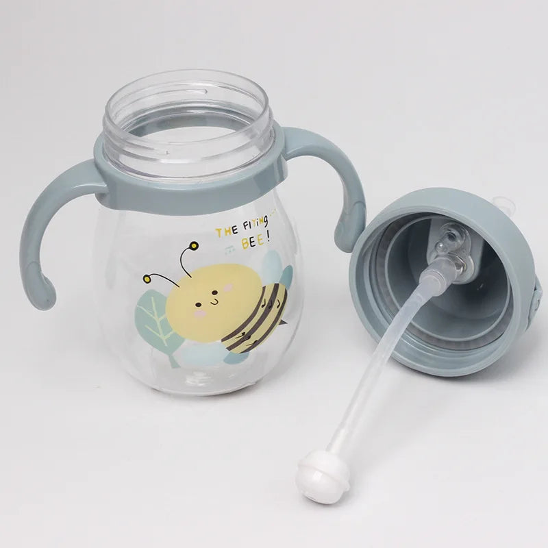Baby Water Cup Straw Cute Kindergarten Children Water Cup With Gravity Ball Duckbill Cup Infant Drinking Cup