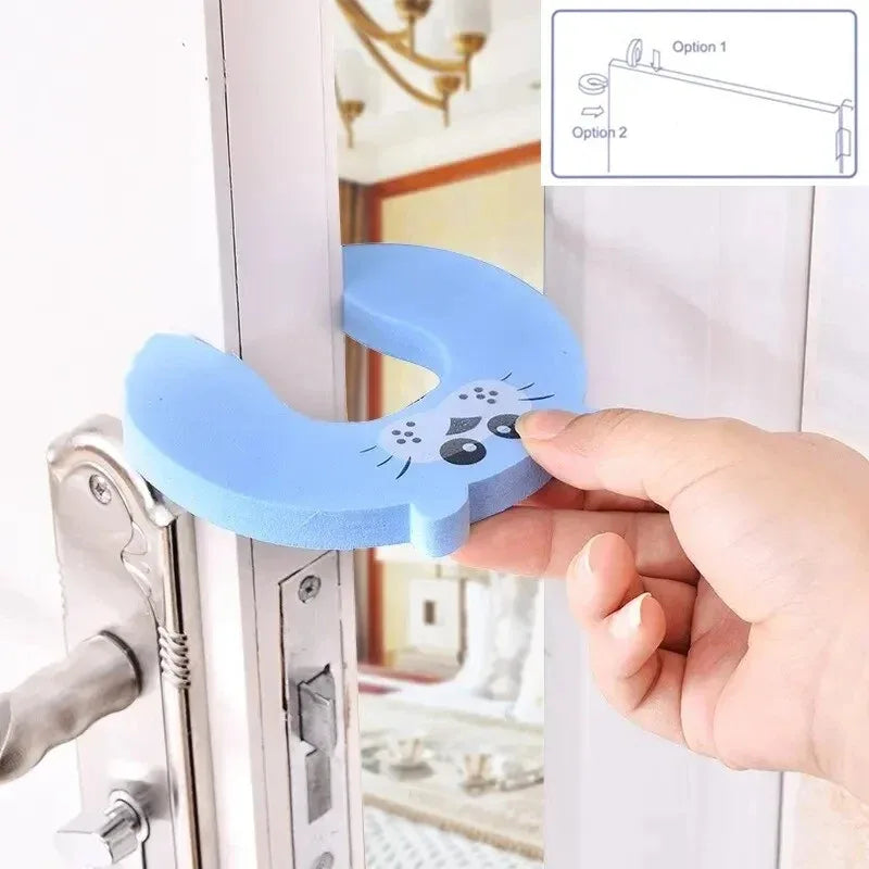 2/5pcs Baby Safety EVA Door Stopper Anti-Pinch Finger Guard Cute Animal Design Child Lock Protector for Furniture Newborn Care
