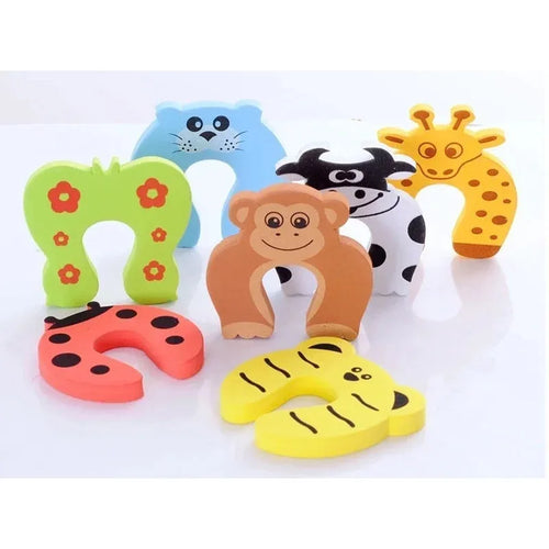 2/5pcs Baby Safety EVA Door Stopper Anti-Pinch Finger Guard Cute Animal Design Child Lock Protector for Furniture Newborn Care
