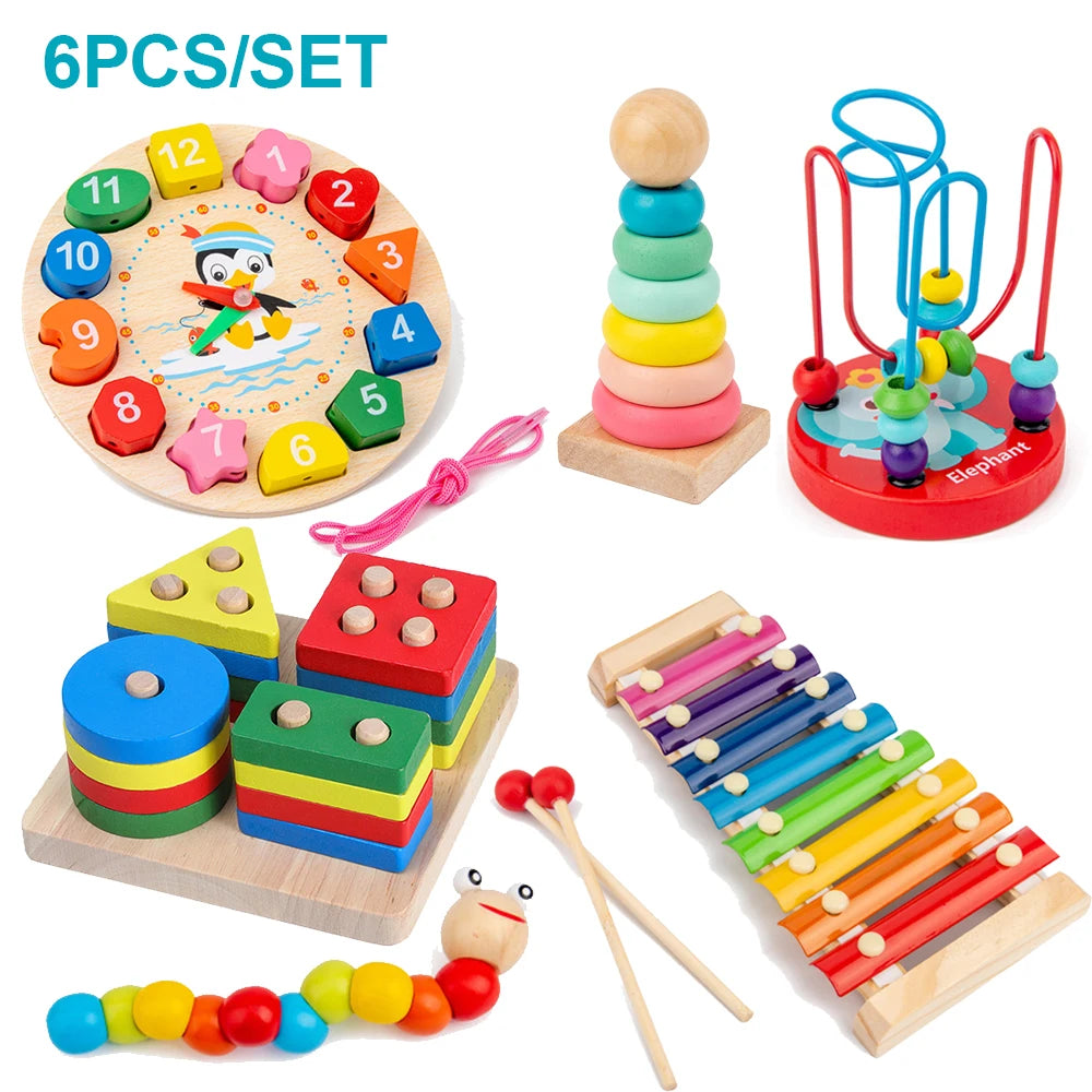 Rompecabezas 3D de Madera Montessori