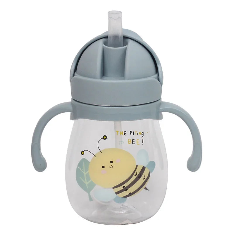 Baby Water Cup Straw Cute Kindergarten Children Water Cup With Gravity Ball Duckbill Cup Infant Drinking Cup