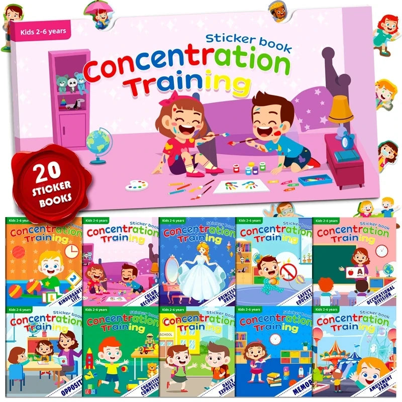 Libro de Pegatinas Montessori para Niños