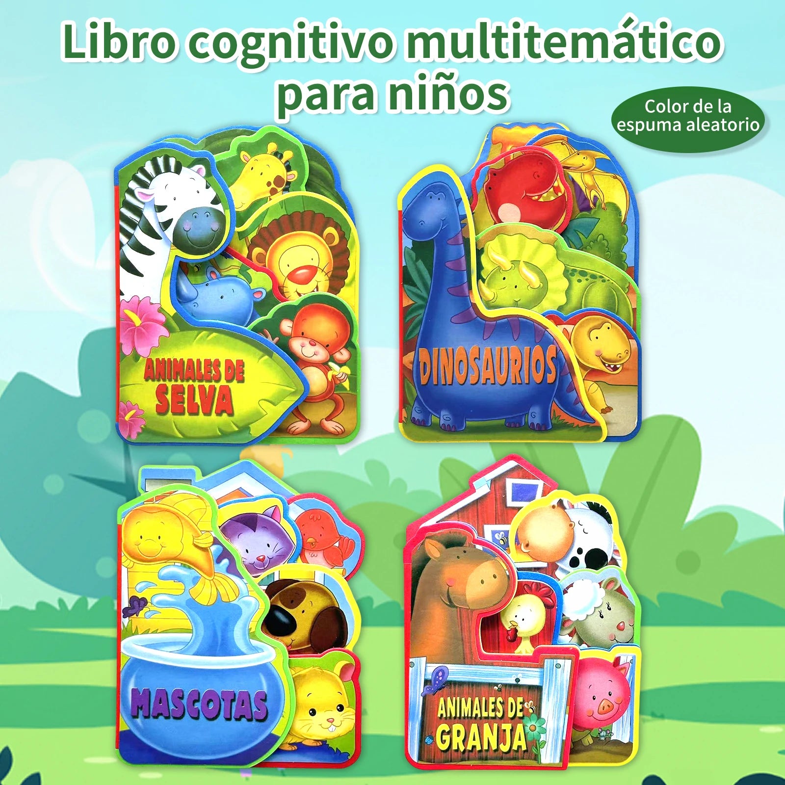 Libro de Cuentos Foam para Bebé - Resistente a Roturas, Animales Tiernos