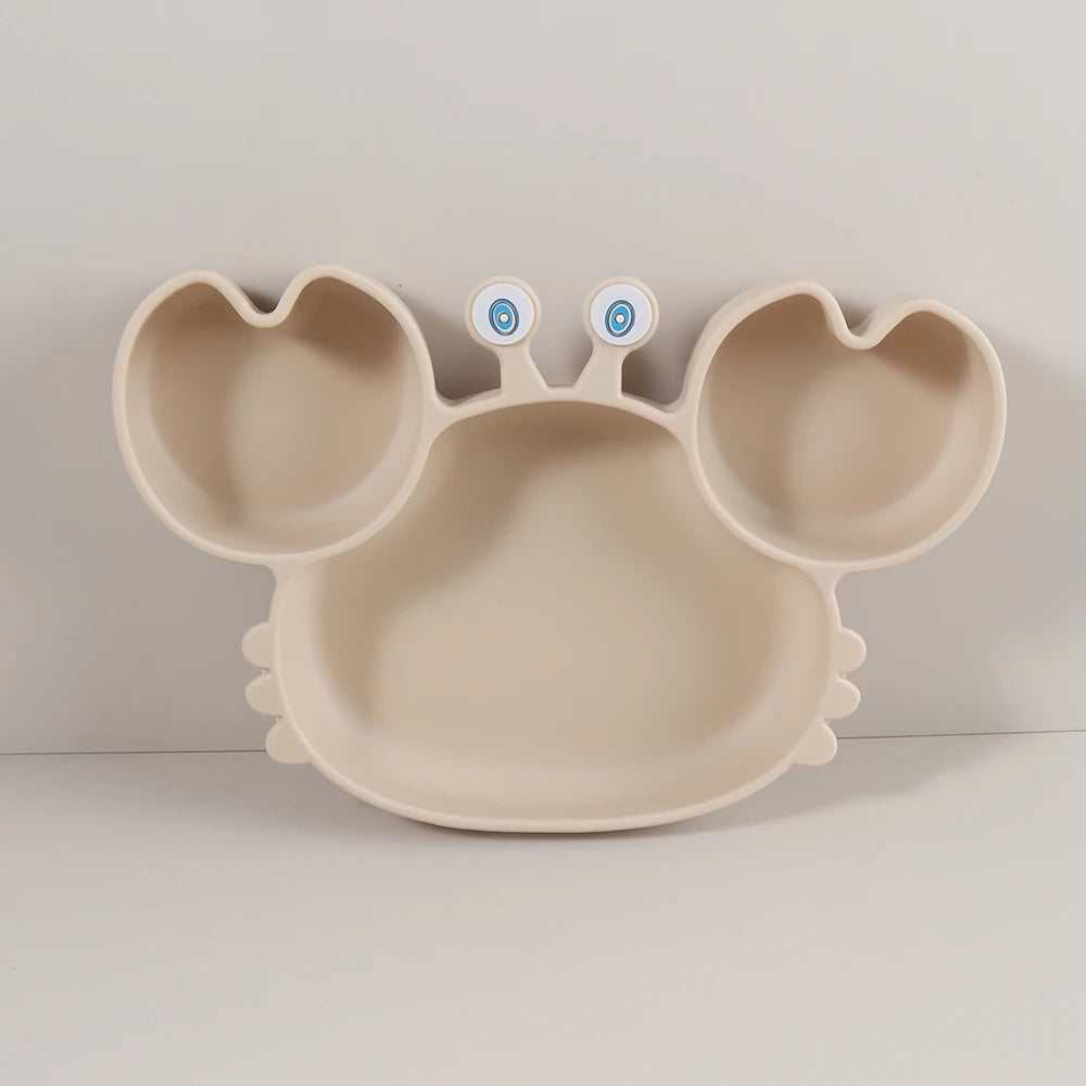 Plato de Silicona con Compartimentos para Bebé