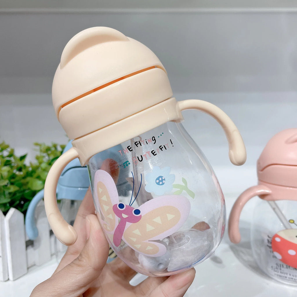 Baby Water Cup Straw Cute Kindergarten Children Water Cup With Gravity Ball Duckbill Cup Infant Drinking Cup