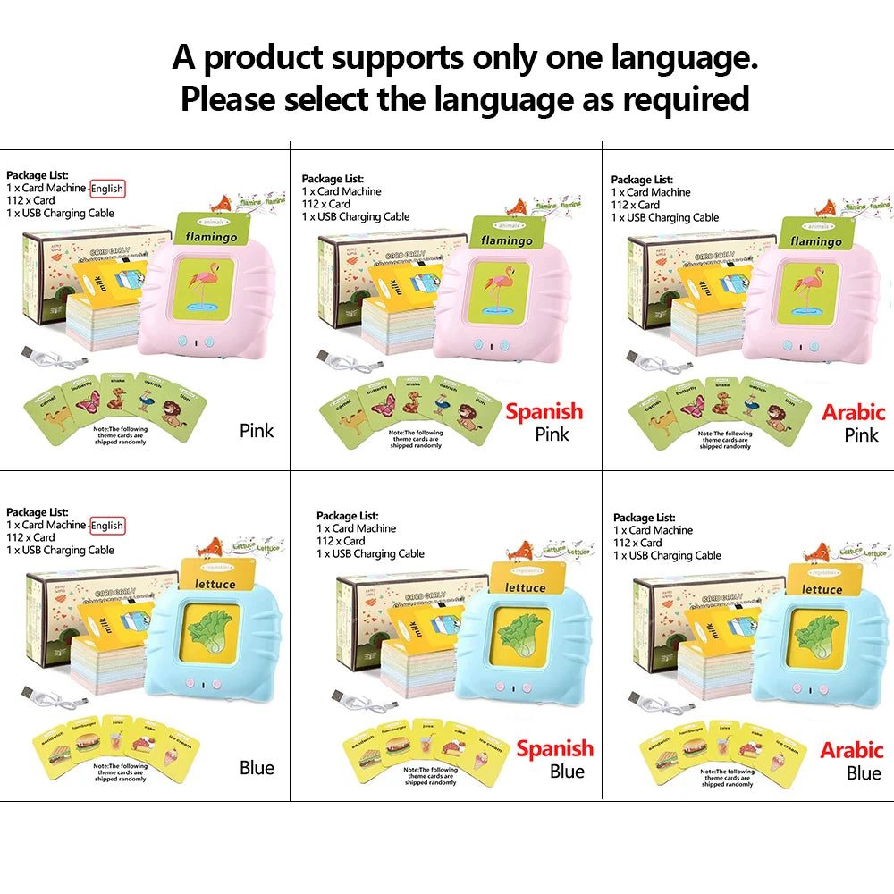 Tarjetas Parlantes Multi-idioma para Niños