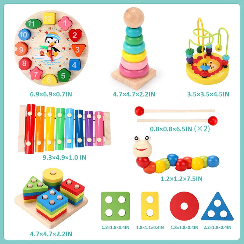 Rompecabezas 3D de Madera Montessori