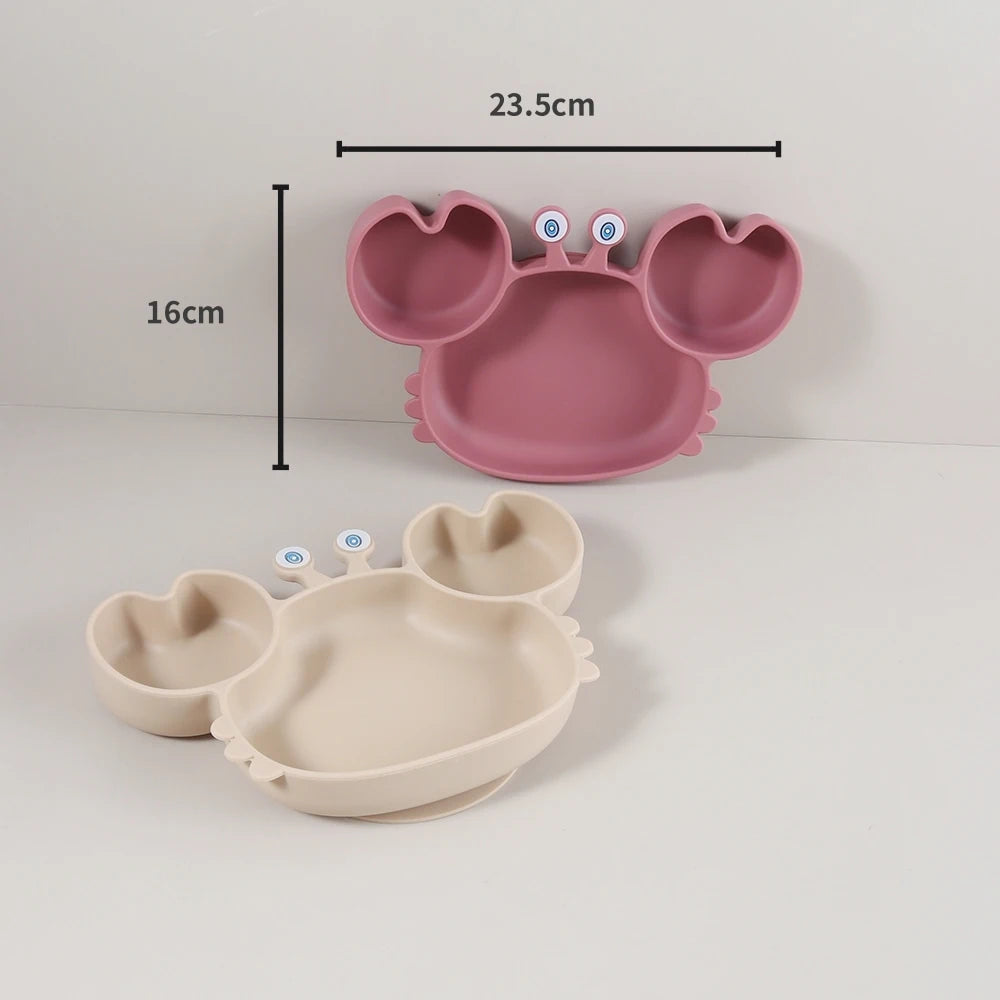 Plato de Silicona con Compartimentos para Bebé