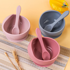 Set de 2 Cuencos de Silicona con Ventosa