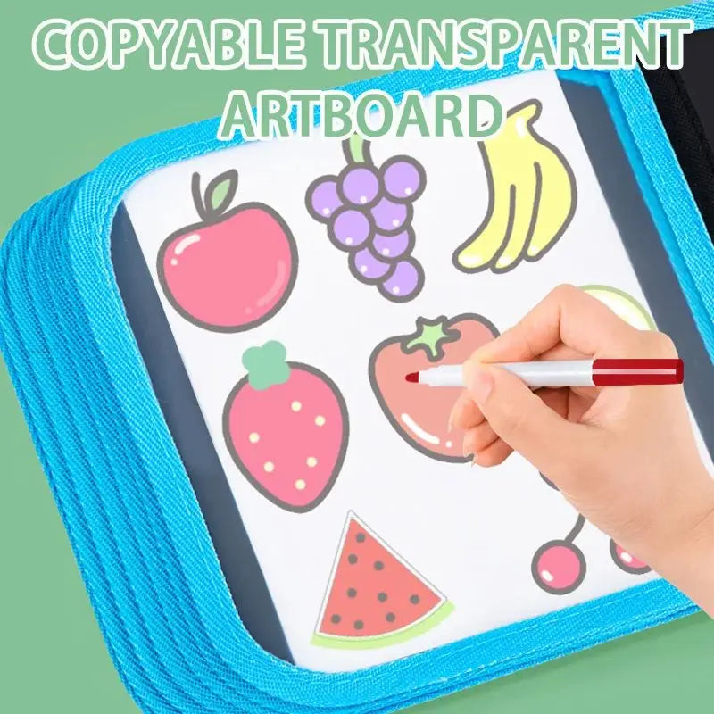 Libro de Dibujo Borrable Reutilizable con Marcadores para Niños