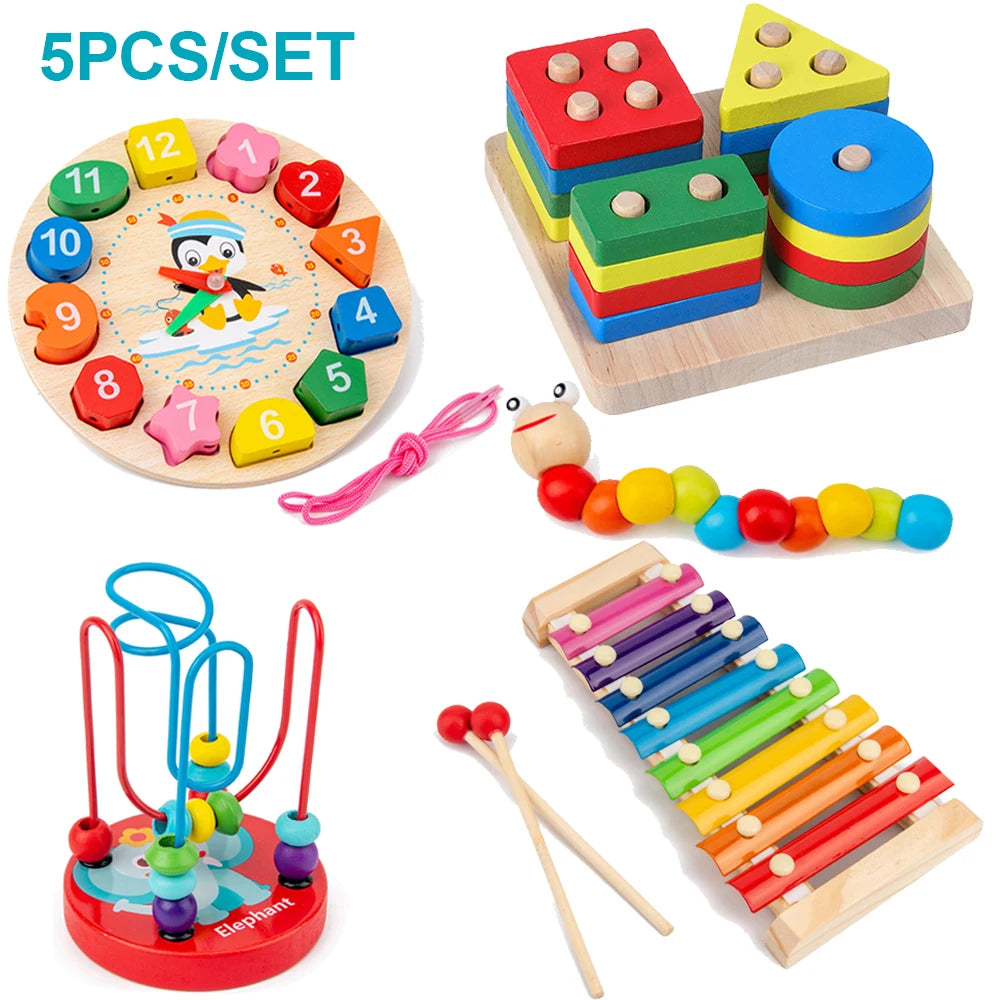 Rompecabezas 3D de Madera Montessori