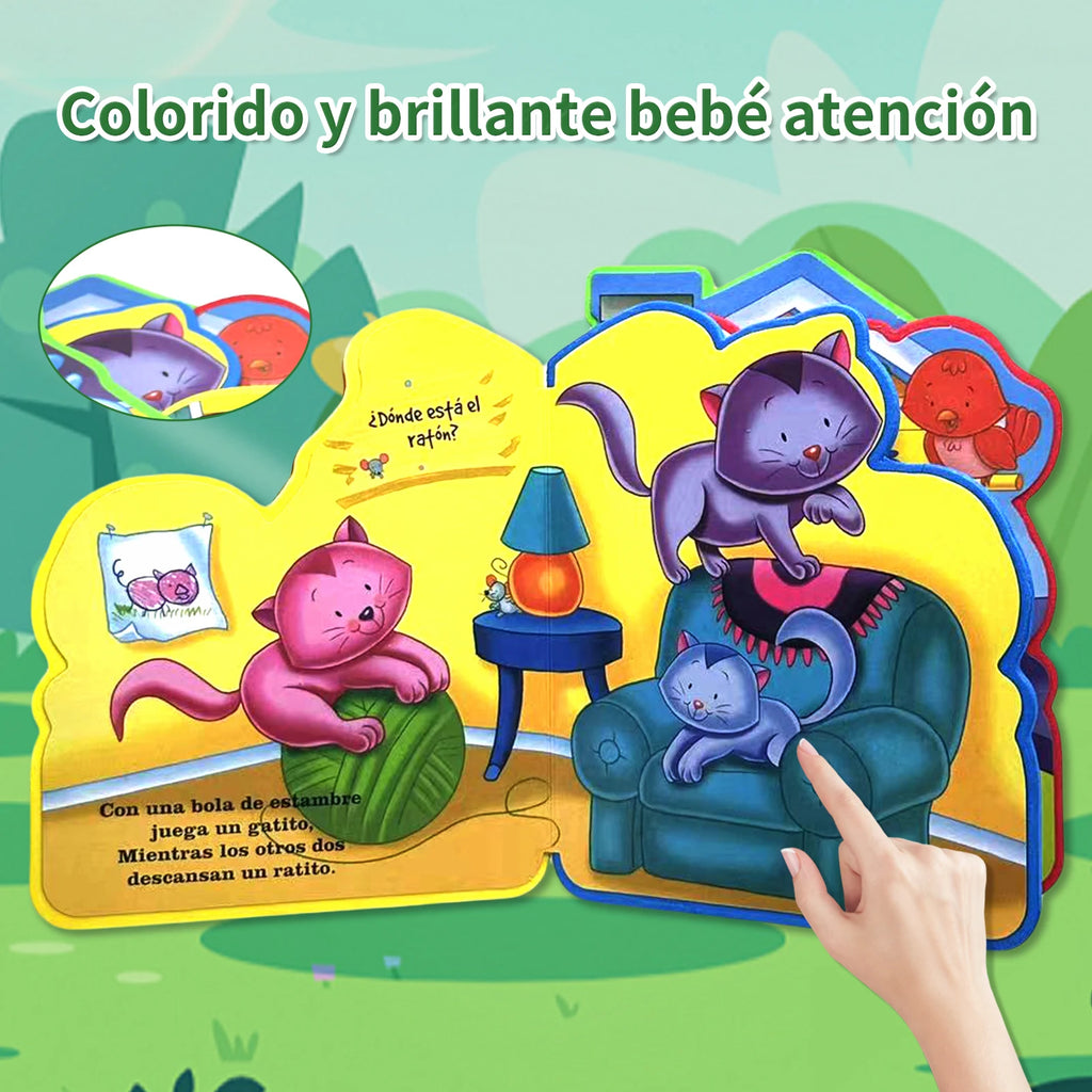 Libro de Cuentos Foam para Bebé - Resistente a Roturas, Animales Tiernos