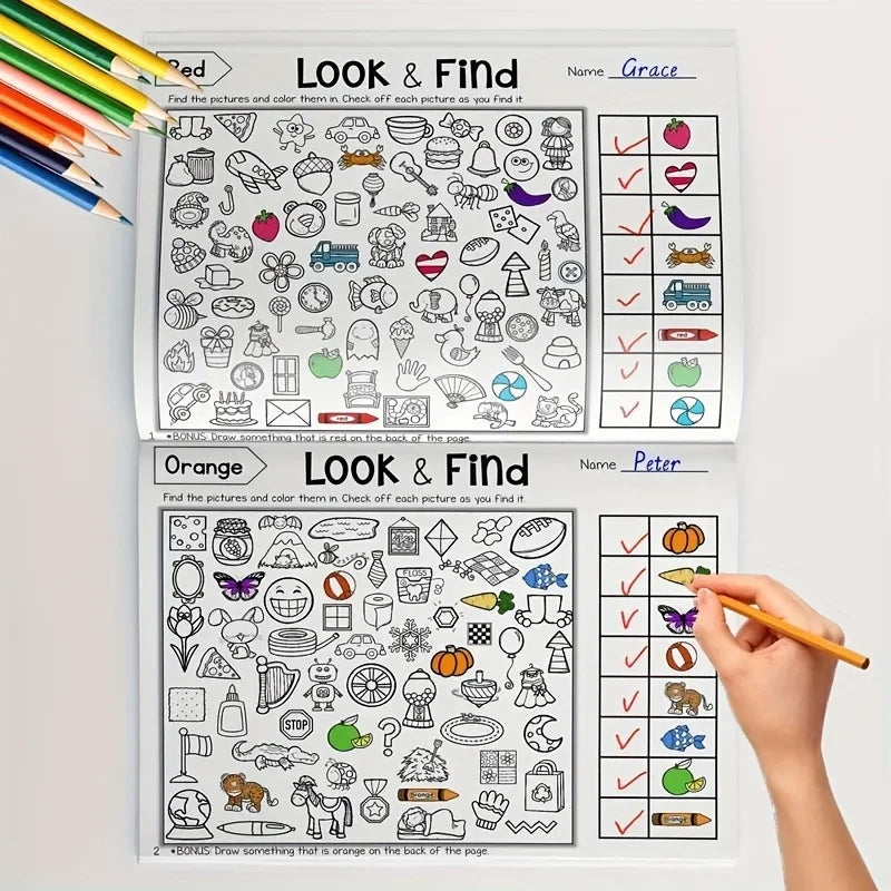 Libro para Colorear y Buscar Objetos - Actividades para Niños
