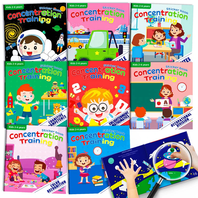 Libro de Pegatinas Montessori para Niños