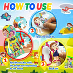 Libro de Pegatinas Montessori para Niños