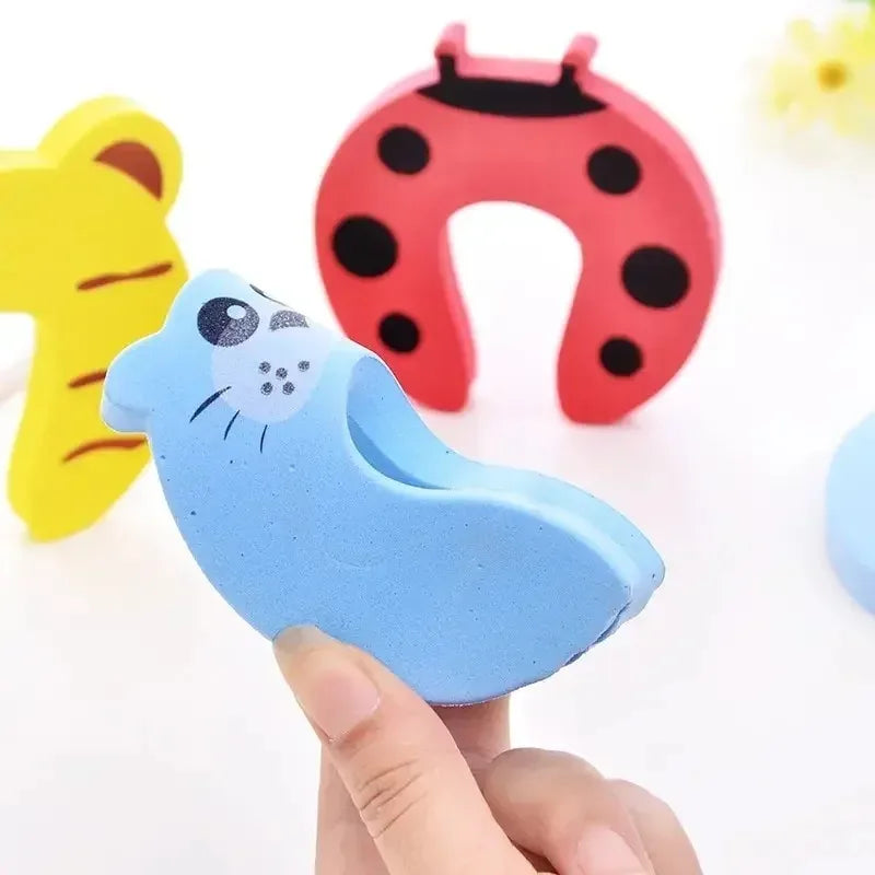 2/5pcs Baby Safety EVA Door Stopper Anti-Pinch Finger Guard Cute Animal Design Child Lock Protector for Furniture Newborn Care